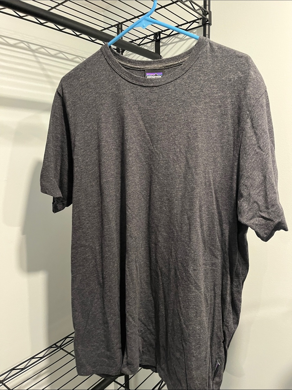 Patagonia Men's Dark Charcoal Crew Neck T-Shirt